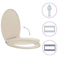 vidaxl Toilettensitz mit Absenkautomatik Aprikose Oval - 