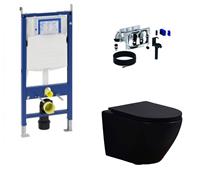 geberit Complete  Duofresh toiletset met Saniclear Jama matzwart randloos toilet en drukplaat. Zelf samenstellen!