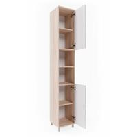 vicco Badschrank FYNN 190 x 30 cm Eiche Sonoma - Badezimmer Hochschrank Badregal - 