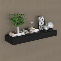 vidaXL Wandschap met lade zwevend 80x25x8 cm zwart