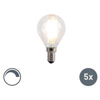 luedd 5er Set E14 dimmbare LED Glühlampen 5W 470lm 2700K