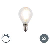 luedd 5er Set E14 dimmbare LED Glühlampen 5W 470lm 2700K