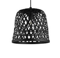 groenovatie Bamboe Hanglamp, Handgemaakt, Zwart, ?40 cm