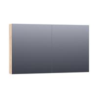 Saniclass Dual spiegelkast 120x70x15cm verlichting geintegreerd rechthoek 2 draaideuren Sahara MFC 7190