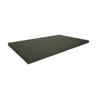 Douche Concurrent Wastafelblad Marmaris Topblad Rechthoek 80x46x2.5cm MDF Mat Zwart Gelakt