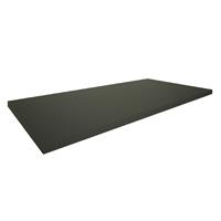 Douche Concurrent Wastafelblad Marmaris Topblad Rechthoek 100x46x2.5cm MDF Mat Zwart Gelakt