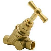 Sanivesk stopkraan messing 12x12mm soldeer