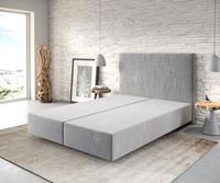 DELIFE Boxspringgestell Dream-Well 140x200 Grau Mikrofaser