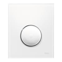 Urinoir Bedieningsplaat TECE Loop Kunststof 10x12 cm Wit (met glanzend chromen toets)