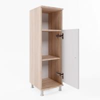 VICCO Badschrank FYNN Weiß Eiche Sonoma - Beistellschrank Regal Badregal Kommode - 