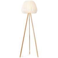 BRILLIANT Lampe, Inna Standleuchte, dreibeinig holz hell/weiß, Bambus/Kunststoff, 1x A60, E27, 60W,Normallampen (nicht enthalten)