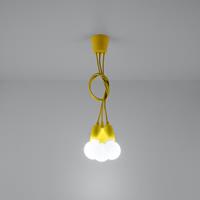 SOLLUX Hanglamp Brasil, geel, 3-lamps