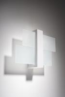 SOLLUX Wandlamp Shifted 1, glas, wit
