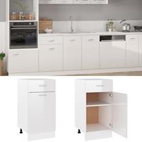 vidaXL Schubunterschrank Hochglanz-Weiß 40x46x81,5 cm Spanplatte 