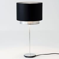 J. Holländer Tafellamp Mattia, sits zwart/zilver