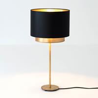 J. Holländer Tafellamp Mattia, sits zwart/goud