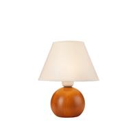 Euluna Tafellamp Gill, hout rustic/kap wit
