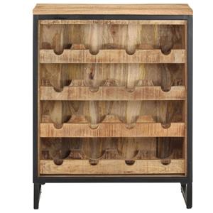 VIDAXL Weinschrank 62x33x78,5 Cm Raues Mangoholz