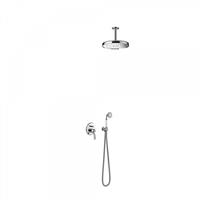 Tres Clasic inbouw regendouche 31cm met handdouche plafondmontage chroom