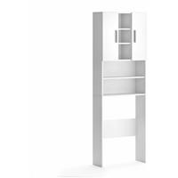 VICCO Waschmaschinenschrank LUIS 190x64cm Weiß Badmöbel Badschrank Hochschrank