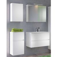 LOMADOX Badezimmer Möbel Unterschrank ARLON-03 matt weiß BxHxT 40x79x35 cm - 