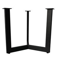Furniture Legs Europe Zwarte stalen salontafel onderstel hoogte 37 cm en diameter 42 cm (40 x 20 mm)