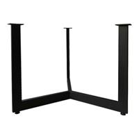 Furniture Legs Europe Zwarte stalen salontafel onderstel hoogte 37 cm en diameter 59 cm (40 x 20 mm)