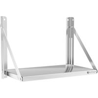 Royal Catering Wandplank - inklapbaar - 60 x 30 cm - 40 kg - roestvrij staal