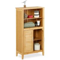 RELAXDAYS Badezimmerschrank LAMELL Bambus, HBT: ca. 92 x 50 x 25 cm, Badschrank mit Türen in Lamellen-Optik, natur - 