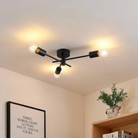 Lindby Cerros Deckenlampe dreiflammig, schwarz