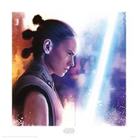 Pyramid Star Wars The Last Jedi Rey Lightsaber Paint Kunstdruk 40x40cm