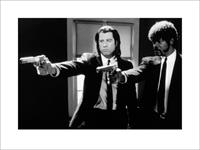 Pyramid Pulp Fiction Black and White Guns Kunstdruk 60x80cm