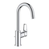 Grohe BauLoop 1-gats wastafelkraan L-size m. waste chroom 23763001