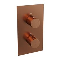 Brauer Copper Edition complete inbouwthermostaat 3-weg geborsteld koper