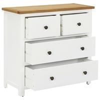 vidaXL Ladekast 80x33,5x75 cm massief eikenhout
