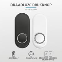 Klik aan & Klik uit KlikAanKlikUit draadloze deurbeldrukker zwart ACDB-8000AZ