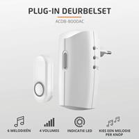 Klik aan & Klik uit KlikAanKlikUit plug-in draadloze deurbelset 230V ACDB-8000AC