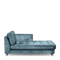 Rivièra Maison Chaise Longue 'West Houston' Rechts, Velvet, kleur Petrol