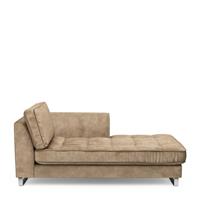 Rivièra Maison Chaise Longue 'West Houston' Rechts, Velvet, kleur Golden Beige