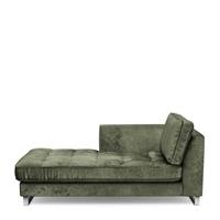Rivièra Maison Chaise Longue 'West Houston' Links, Velvet, kleur Ivy