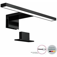 B.K.LICHT LED Bad Spiegelleuchte Badezimmer Beleuchtung Aufbau IP44 Schminklicht schwarz