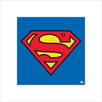 Pyramid Superman Classic Logo Kunstdruk 40x40cm