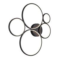 Trio Lighting LED-Deckenlampe Rondo, schwarz matt