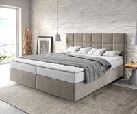 DELIFE Boxspringbett Dream-Fine 180x200 Mikrofaser Beige