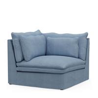Rivièra Maison Modulaire Bank 'Continental' Corner, Washed Cotton, kleur Ice Blue