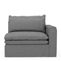 Rivièra Maison Modulaire Bank 'Continental' Corner Rechts, Washed Cotton, kleur Grey