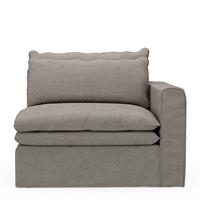 Rivièra Maison Modulaire Bank 'Continental' Corner Rechts, Washed Cotton, kleur Stone