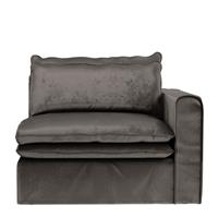 Rivièra Maison Modulaire Bank 'Continental' Corner Rechts, Velvet, kleur Grimaldi Grey