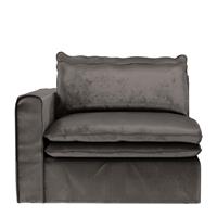 Rivièra Maison Modulaire Bank 'Continental' Corner Links, Velvet, kleur Grimaldi Grey