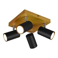 Trio Lighting Deckenstrahler Marley, schwarz matt, 4-flammig